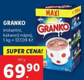Lidl Granko instantní, kakaový nápoj, 550 g nabídka