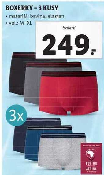Lidl Boxerky - 3 kusy nabídka