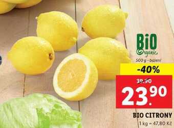 Lidl Bio citrony, 500 g nabídka