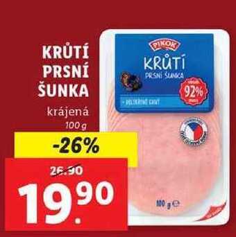 Lidl Krůtí prsní šunka, 100 g nabídka