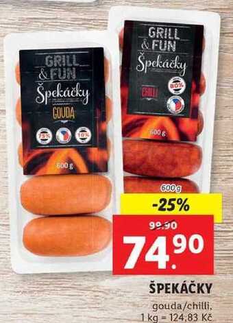 Lidl Špekáčky, 600 g nabídka