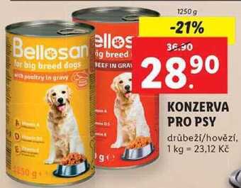 Lidl Konzerva pro psy, 1250 g nabídka