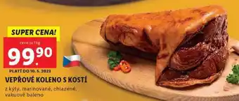 Lidl Vepřové koleno s kostí, cena za 1 kg nabídka