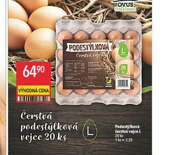 Globus Podestýlková čerstvá vejce l 20 ks nabídka
