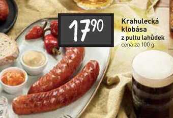 Billa Krahulecká klobása z pultu lahůdek cena za 100 g nabídka