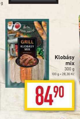 Billa Klobásy mix 300 g nabídka
