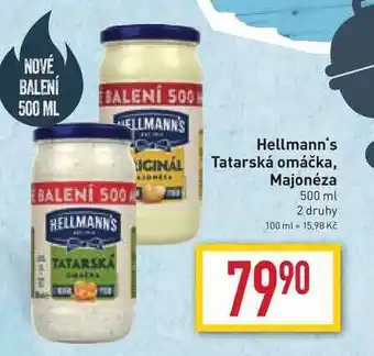 Billa Hellmann's tatarská omáčka 500ml nabídka