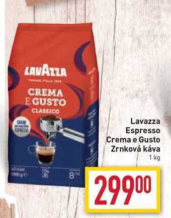 Billa Lavazza espresso crema e gusto zrnková káva 1 kg nabídka
