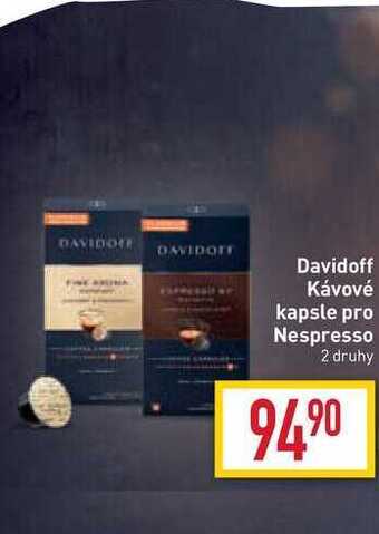 Billa Davidoff kávové kapsle pro nespresso nabídka