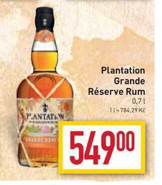 Billa Plantation grande réserve rum 0,7l nabídka
