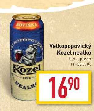 Billa Velkopopovický kozel nealko 0,5 l, plech nabídka