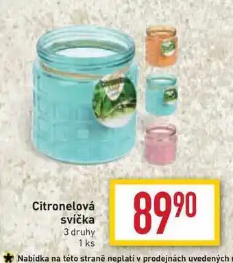 Billa Citronelová svíčka 3 druhy 1 ks nabídka
