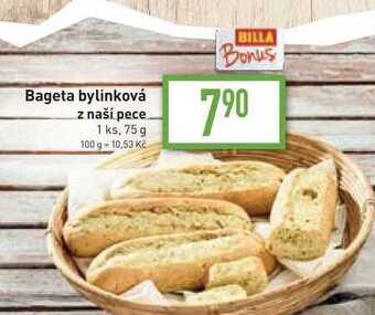 Billa Bageta bylinková z naší pece 1 ks, 75 g nabídka