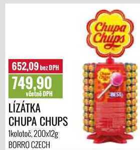Lízátka chupa chups 1kolotoč, 200x12g