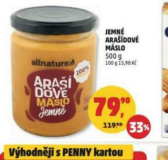 Penny Market Jemné arašídové máslo nabídka