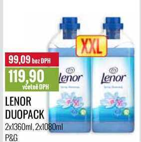 Ratio Lenor duopack 2x1360ml, 2x1080ml nabídka