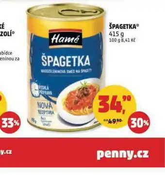 Penny Market Hamé šůpagetka nabídka