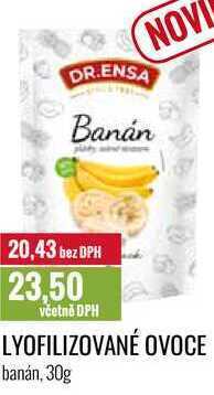 Ratio Lyofilizované ovoce banán, 30g nabídka