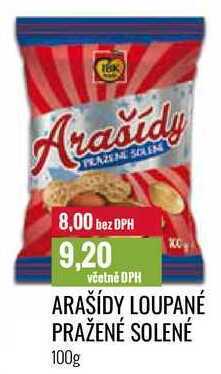 Ratio Arašídy loupané pražené solené 100g nabídka
