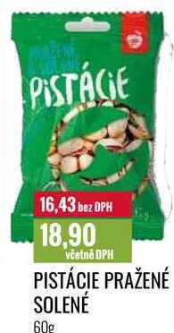 Ratio Pistácie pražené solené 60g nabídka