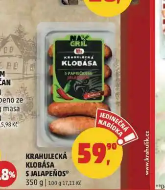 Krahulecká klobása s jalapenos