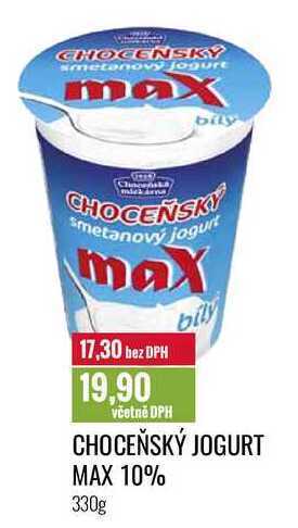 Ratio Choceňský jogurt max 10% 330g nabídka