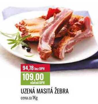 Ratio Uzená masitá žebra cena za 1kg nabídka