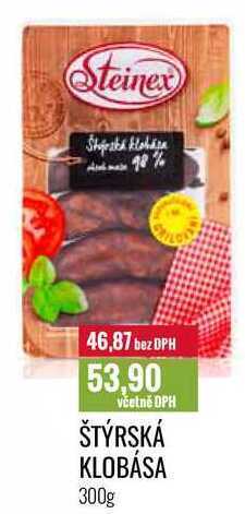 Ratio Štýrská klobása 300g nabídka