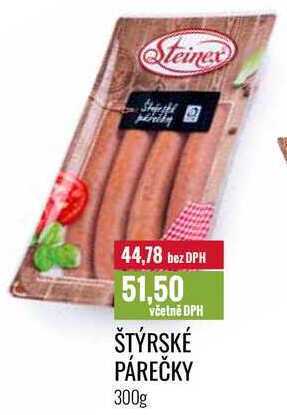 Ratio Štýrské párečky 300g nabídka