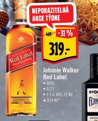 Albert Johnnie walker red label whisky nabídka