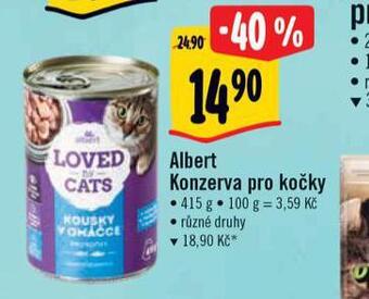 Albert Albert konzerva pro kočky nabídka