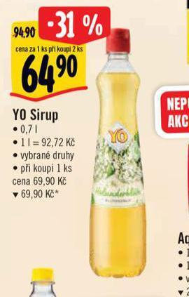 Albert Yo sirup nabídka