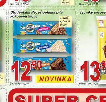 Hruška Studentská pečeť oplatka bílá kokosová nabídka