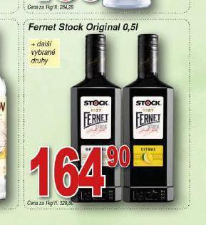 Hruška Fernet stock originál nabídka