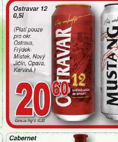 Hruška Pivo ostravar ležák 12 nabídka