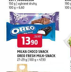 Terno Milka choco snack nabídka