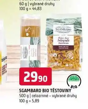 Terno Sgambaro bio těstoviny nabídka