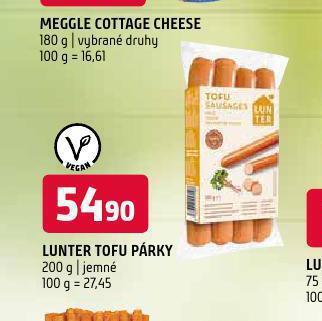 Terno Lunter tofu párky nabídka