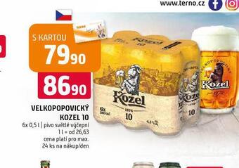 Terno Pivo velkopopovický kozel nabídka