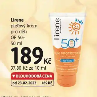 dm drogerie Lirene pleťový krém pro děti nabídka