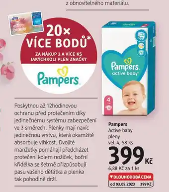 dm drogerie Pampers pleny nabídka