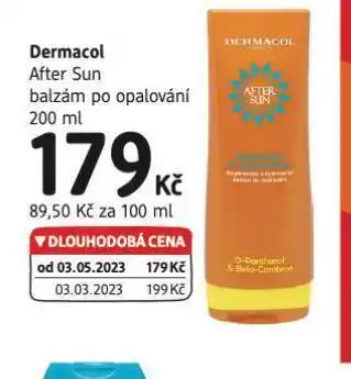 dm drogerie Dermacol balzám po opalování nabídka