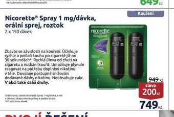 Benu Nicorette spray nabídka