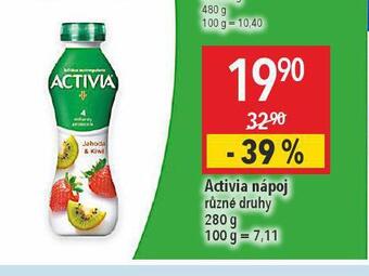 Globus Activia nápoj nabídka