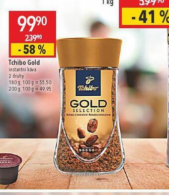 Globus Tchibo gold instantní káva nabídka