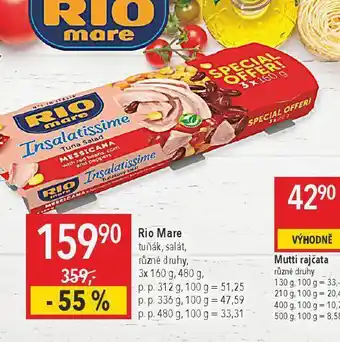 Globus Rio mare tuňák, salát nabídka