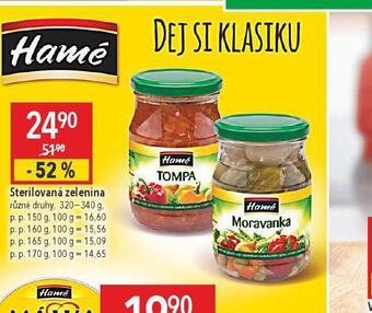 Globus Hamé sterilovaná zelenina nabídka