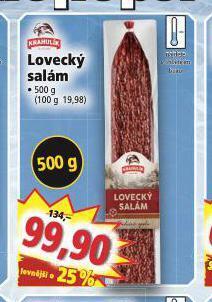 Norma Lovecký salám nabídka