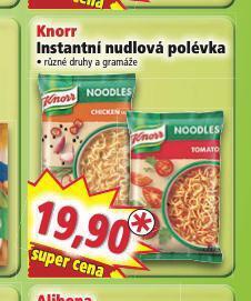 Norma Knorr instantní polévka nabídka