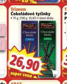 Norma Trianon čokoládové tyčinky nabídka